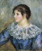 Pierre Auguste Renoir Bust Portrait of a Young Woman France oil painting artist